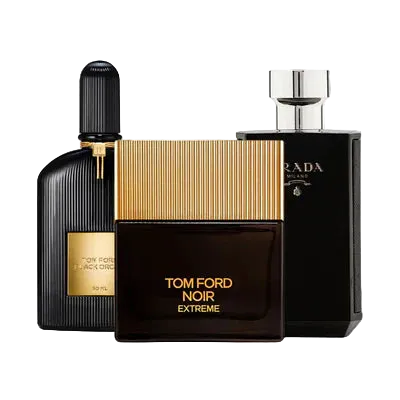 Combo di 3 profumi: Tom Ford ORCHIDEA NERA, Tom Ford NOIR EXTREME and Prada L’HOMME PRADA INTENSE - 100ml