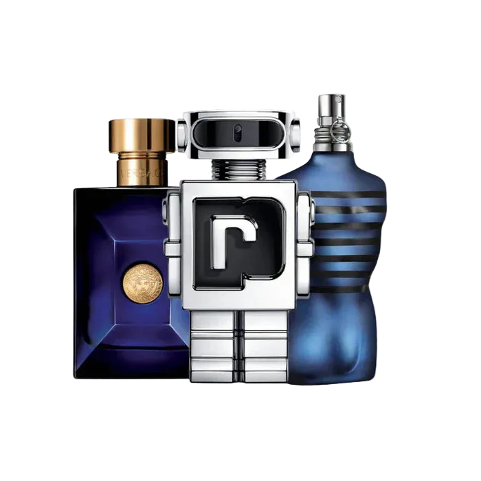 Combo di 3 profumi: Versace DYLAN BLUE, Paco Rabanne PHANTOM and Jean Paul Gaultier ULTRA MALE - 100ml