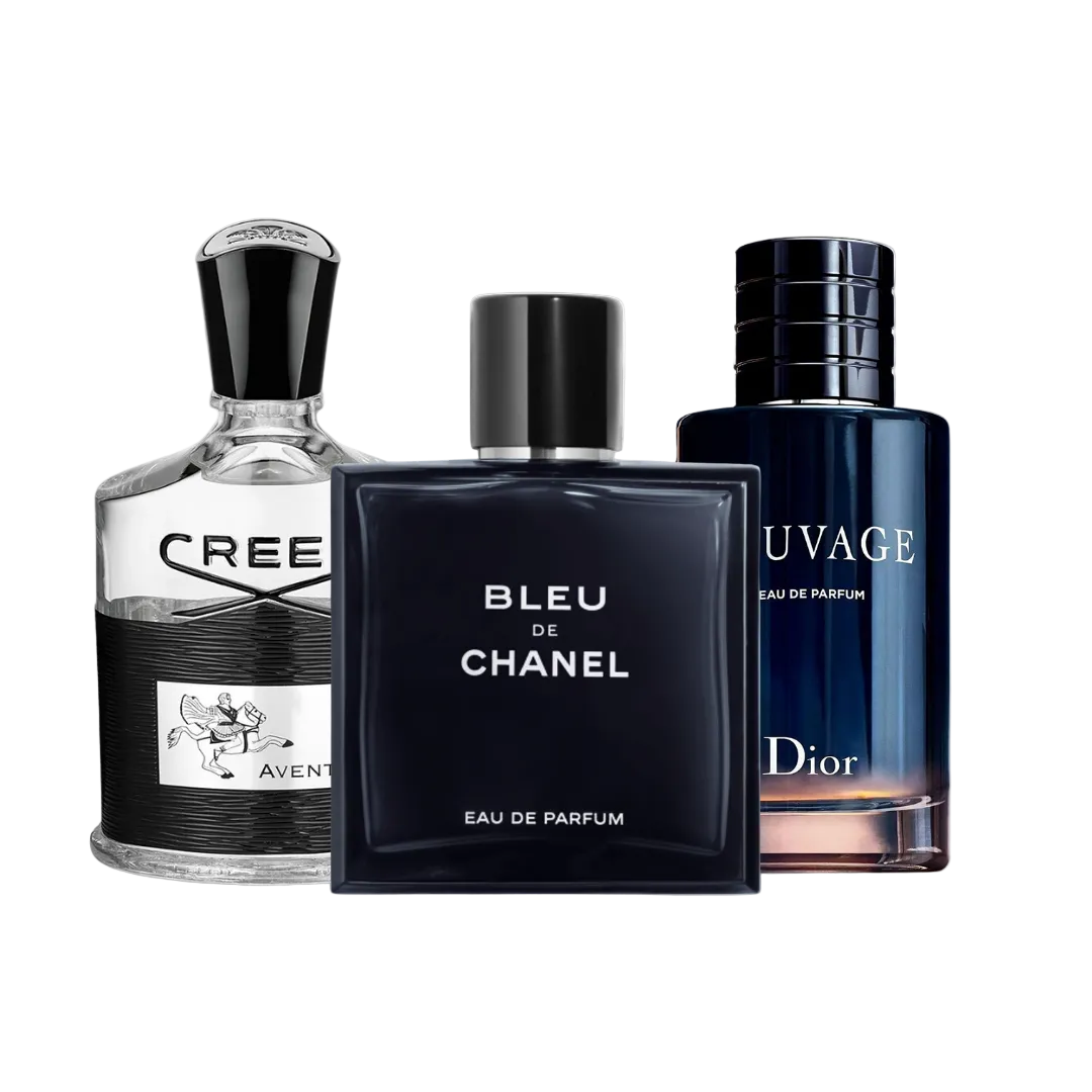 Combo di 3 profumi: Creed AVENTUS, Chanel BLEU DE CHANEL and Dior SAUVAGE 100ml