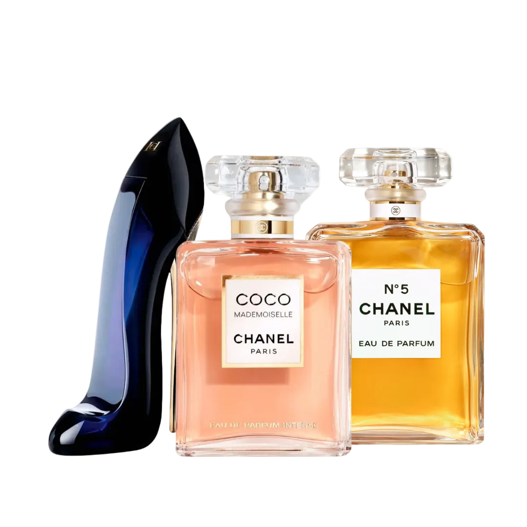 Combo di 3 profumi: GOOD GIRL, Chanel COCO MADEMOISELLE and Chanel Nº5 - 100ml