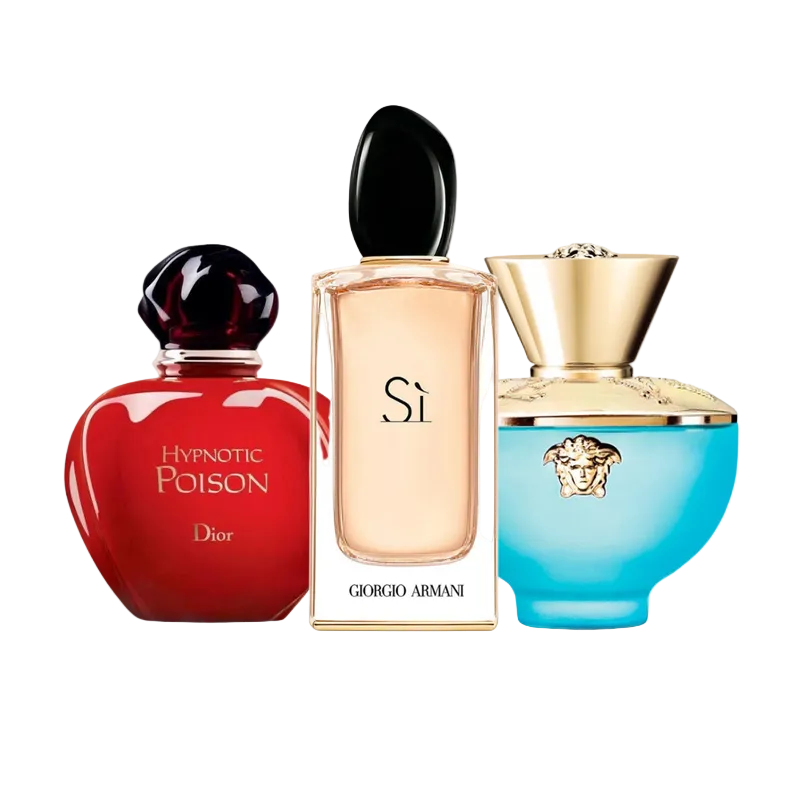Combo di 3 profumi: Dior HYPNOTIC POISON, Giorgio Armani SÌ and Versace DYLAN TURQUOISE - 100ml