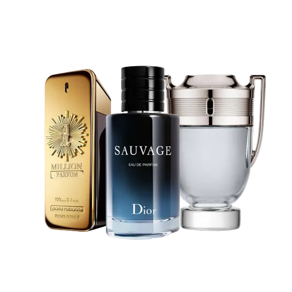 Combo di 3 profumi: Paco Rabanne ONE MILLION, Dior SAUVAGE and Paco Rabanne INVICTUS - 100ml
